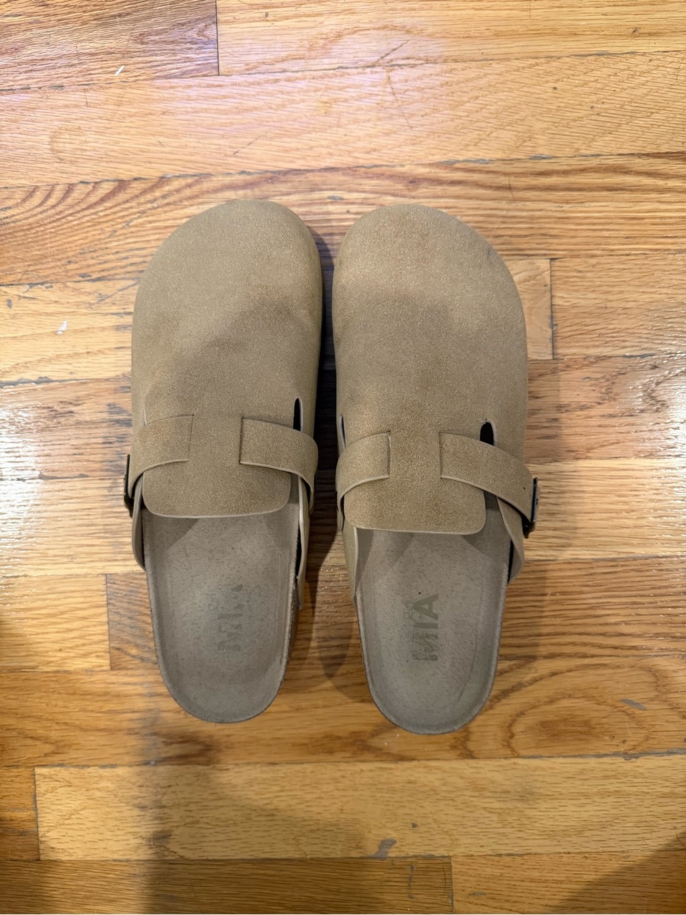 Suede Slip-On Clog for Women - Tan